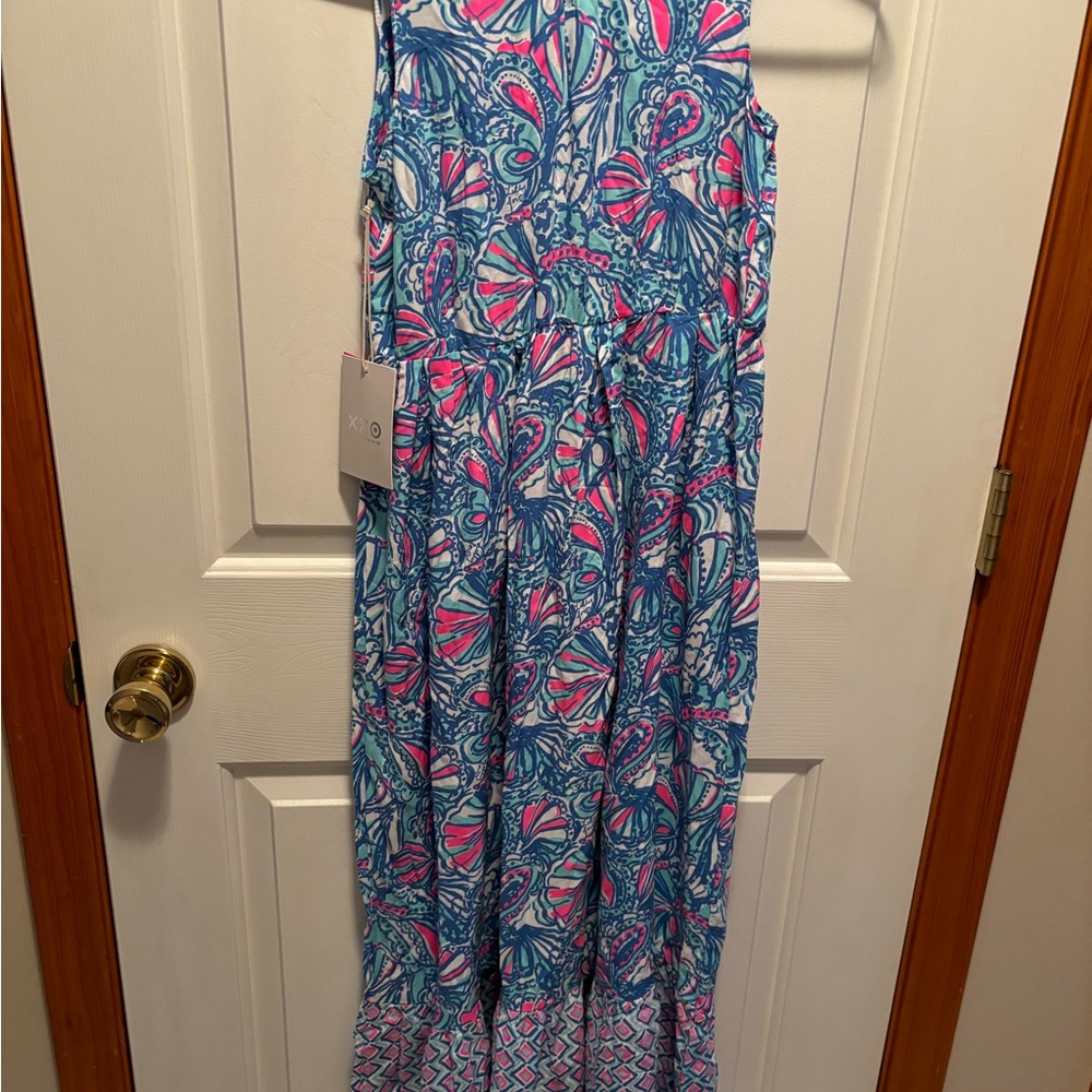 Lilly Pulitzer Blue and Pink Patterned Dress